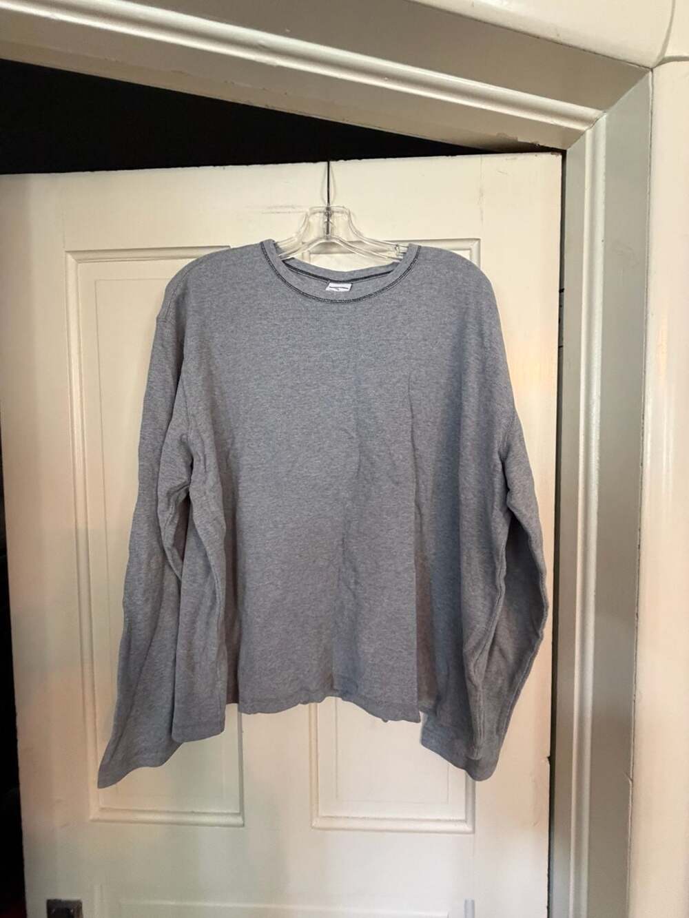 Old Navy Waffle Knit Long Sleeve Thermal Shirt Size XL Grey